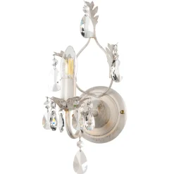 ONLI Kristallvegglampe Teresa, elfenbein, 1 lyskilde| Vegglamper