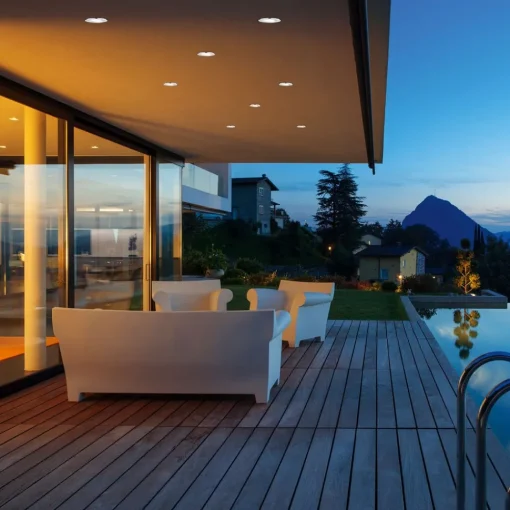 Trio Lighting Kromfarget LED-downlight Zagros, IP65| Downlights