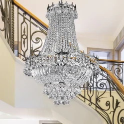 Searchlight Krystallysekrone Versailles krom 55 cm| Lysekroner