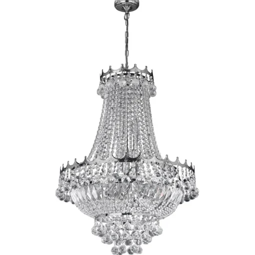 Searchlight Krystallysekrone Versailles krom 55 cm| Lysekroner