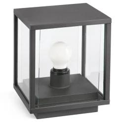 FARO BARCELONA Kubeformet Nala sokkellampe i mørkegrått Discount