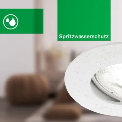 Briloner Kulana A innfellingslampe, hvit, 4000K, Ø9cm, sett med 3 stk Best