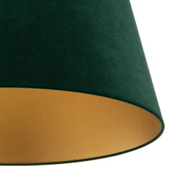 Duolla Lampeskjerm Cone Høyde 22,5 cm, mørkegrønn/gull