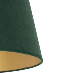 Duolla Lampeskjerm Cone høyde 18 cm, mørkegrønn/gull