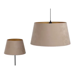 Duolla Lampeskjerm Cone Høyde 18 cm, beige/gull| Tilbehør|Lampeskjermer