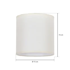 Duolla Lampeskjerm Roller ecru bomull Ø15cm høyde 15cm Clearance
