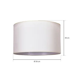 Duolla Lampeskjerm Roller ecru bomull Ø50cm høyde 30cm New