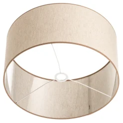 Duolla Lampeskjerm Roller, ecru, jute, Ø 50 cm, høyde 24 cm