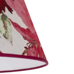 Duolla Lampeskjerm Sofia Høyde 31 cm, blomstermønster rød| Lampeskjermer