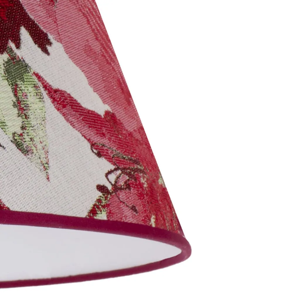 Duolla Lampeskjerm Sofia Høyde 31 cm, blomstermønster rød| Lampeskjermer