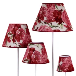 Duolla Lampeskjerm Sofia Høyde 31 cm, blomstermønster rød| Lampeskjermer