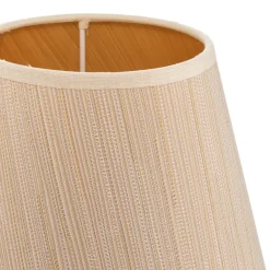 Duolla Lampeskjerm Sofia Høyde 15,5 cm hvit/gull stripet Online