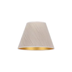 Duolla Lampeskjerm Sofia Høyde 21 cm, hvit/gull stripet Outlet