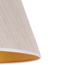 Duolla Lampeskjerm Sofia Høyde 21 cm, hvit/gull stripet Outlet