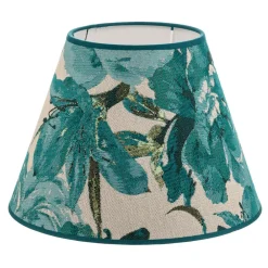 Duolla Lampeskjerm Sofia Høyde 21 cm, blomstermønster turkis| Lampeskjermer