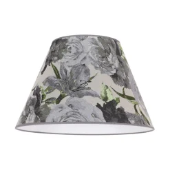 Duolla Lampeskjerm Sofia Høyde 31 cm, blomstermønster grå New