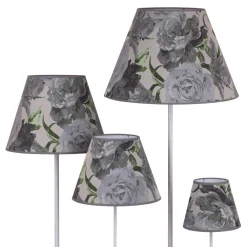 Duolla Lampeskjerm Sofia Høyde 31 cm, blomstermønster grå New