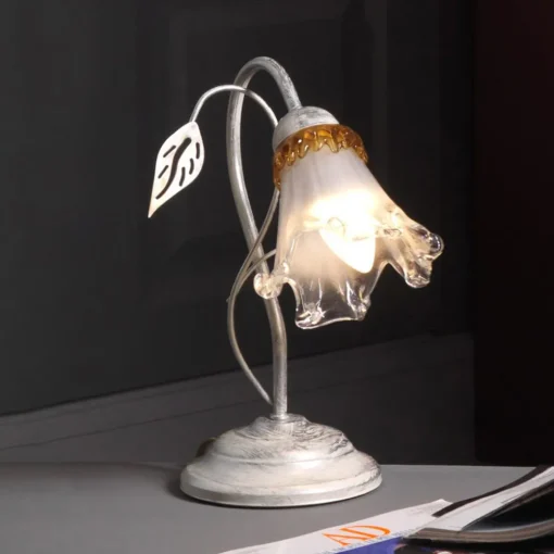 ONLI Lancia bordlampe, elfenbensfarget, 1 lyskilde, jern, glass New