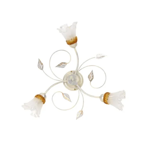 ONLI Lancia taklampe, elfenbensfarget, 3 lyskilder, jern, glass Hot