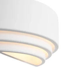 Nordlux Lancio Oblong vegglampe i gips, med støpsel, hvit| Vegglamper