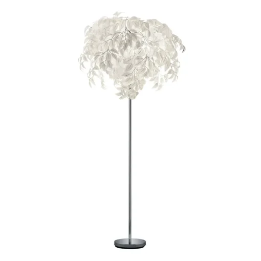Reality Leuchten Leavy gulvlampe, høyde 180 cm, krom/hvit, metall/plast Best