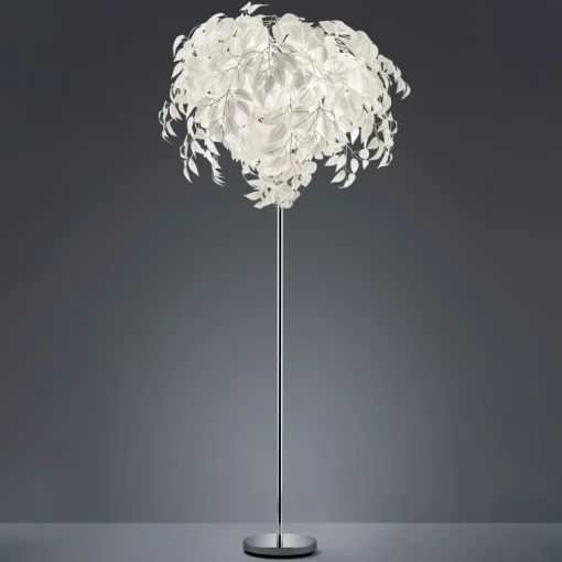 Reality Leuchten Leavy gulvlampe, høyde 180 cm, krom/hvit, metall/plast Best