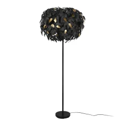 Reality Leuchten Leavy gulvlampe, svart/gull, høyde 180 cm, plast Sale