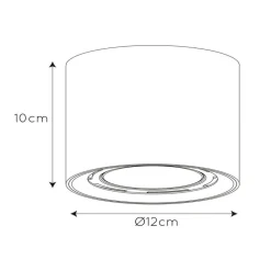 Lucide LED downlight Fedler, Ø 12 cm, hvit, dimbar, aluminium| Spotter I Tak
