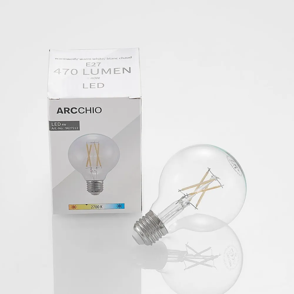 Arcchio LED E27 4W G80 2 700 K filament dimbar klar 2stk Clearance