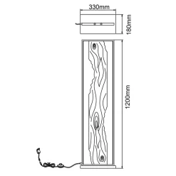 Brilliant LED gulvlampe Chaumont av tre| Gulvlamper