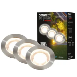 Briloner LED innfelt spot 3913032 IP67 12V 3x utvidelse 3cm stål| Nedfelt Utebelysning|Utespotter