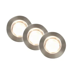 Briloner LED innfelt spot 3914032 IP67 12V 3xStarterset 4,5cm Stål| Nedfelt Utebelysning|Utespotter