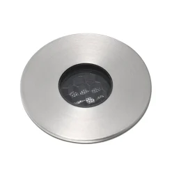 FARO BARCELONA LED innfelt spot grunn, nikkelfarget, Ø 3,5 cm, aluminium/stål| Utespotter