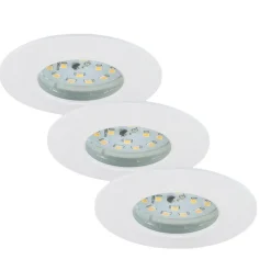 Briloner LED innfelte lamper Attach Dim, IP44, sett med 3, hvit| Downlights
