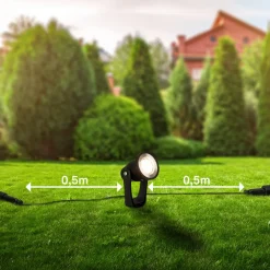 Briloner LED jordspydspotlight 3918035 12V startpakke med 3 stk, svart, Ø 5 cm| Utespotter