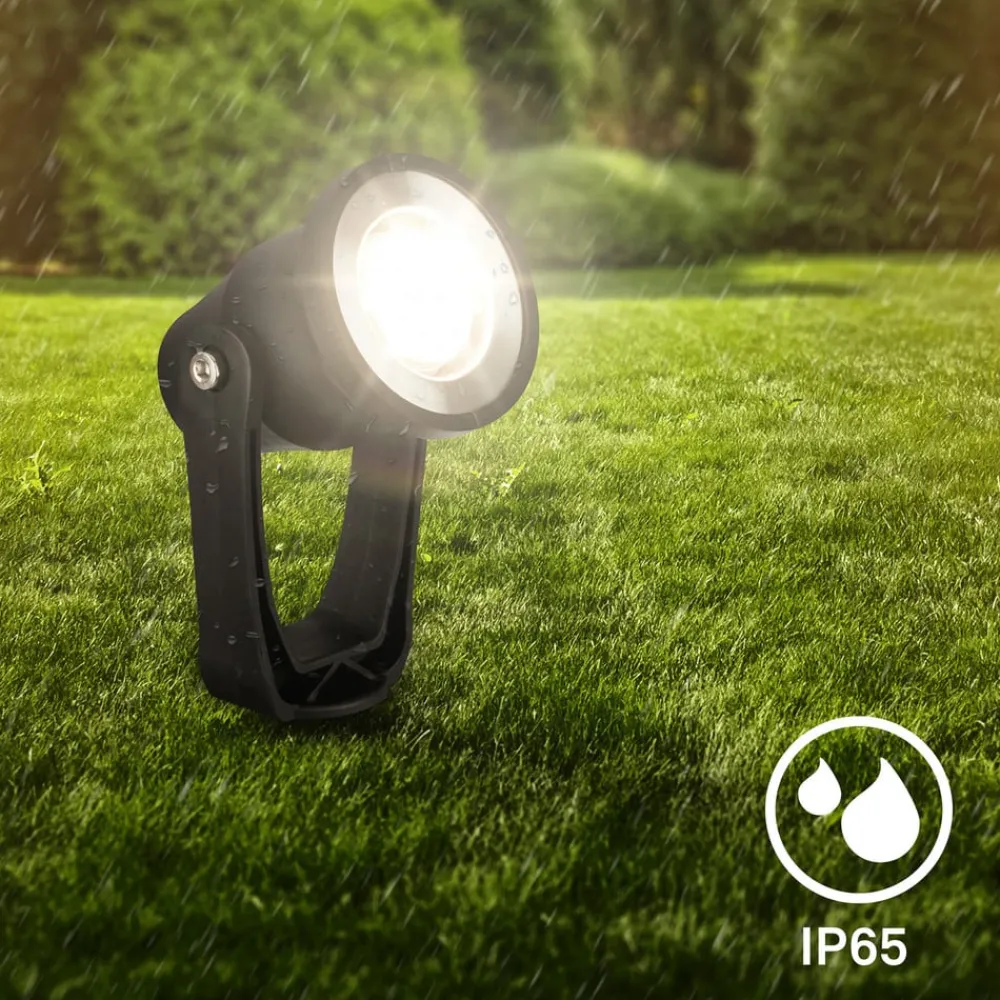 Briloner LED jordspydspotlight 3918035 12V startpakke med 3 stk, svart, Ø 5 cm| Utespotter