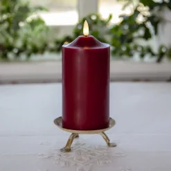 STAR TRADING LED lysflamme, høyde 17 cm, rød ekte voks, batteridrevet Hot