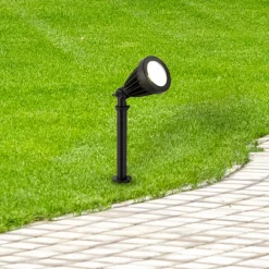 Searchlight LED spot med jordspyd Spikey, svart, metall, 25 cm, IP54| Utespotter