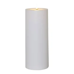 STAR TRADING LED stearinlys Flamme Rak 27,5 cm hvit plast batteridrevet