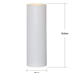 STAR TRADING LED stearinlys Flamme Rak 32,5 cm hvit plast batteridrevet| Julebelysning