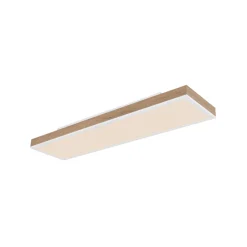 Globo LED taklampe Doro, lengde 80 cm, mørkt tre, tre, CCT New