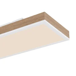 Globo LED taklampe Doro, lengde 80 cm, mørkt tre, tre, CCT New