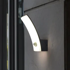 Eco-Light LED utendørs vegglampe Cairo, antrasitt, plast, sensor| Vegglamper Med Sensor