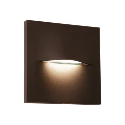 Viokef LED utendørs vegglampe Vita, rustbrun, 14 x 14 cm| Kommersiell Utebelysning|Led-Utendørs