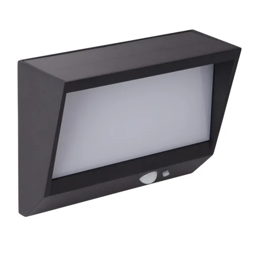 Searchlight LED utendørs-vegglampe med solenergi 67418BK Discount
