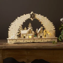 STAR TRADING LED-adventsstake Bamberg Stadt, batteridrift| Julebelysning|Dekorasjonsbelysning