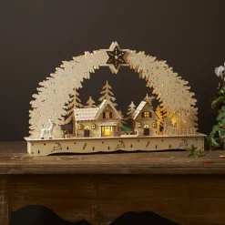 STAR TRADING LED-adventsstake Bamberg Stadt, batteridrift| Julebelysning|Dekorasjonsbelysning