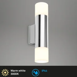 Briloner LED-baderomslampe 2090028 2 lyskilder, krom| Vegglamper