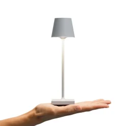 Sigor LED-batteridrevet bordlampe Nuindie pocket, grå, IP54, dimbar| Dekorasjonsbelysning|Terrassebelysning