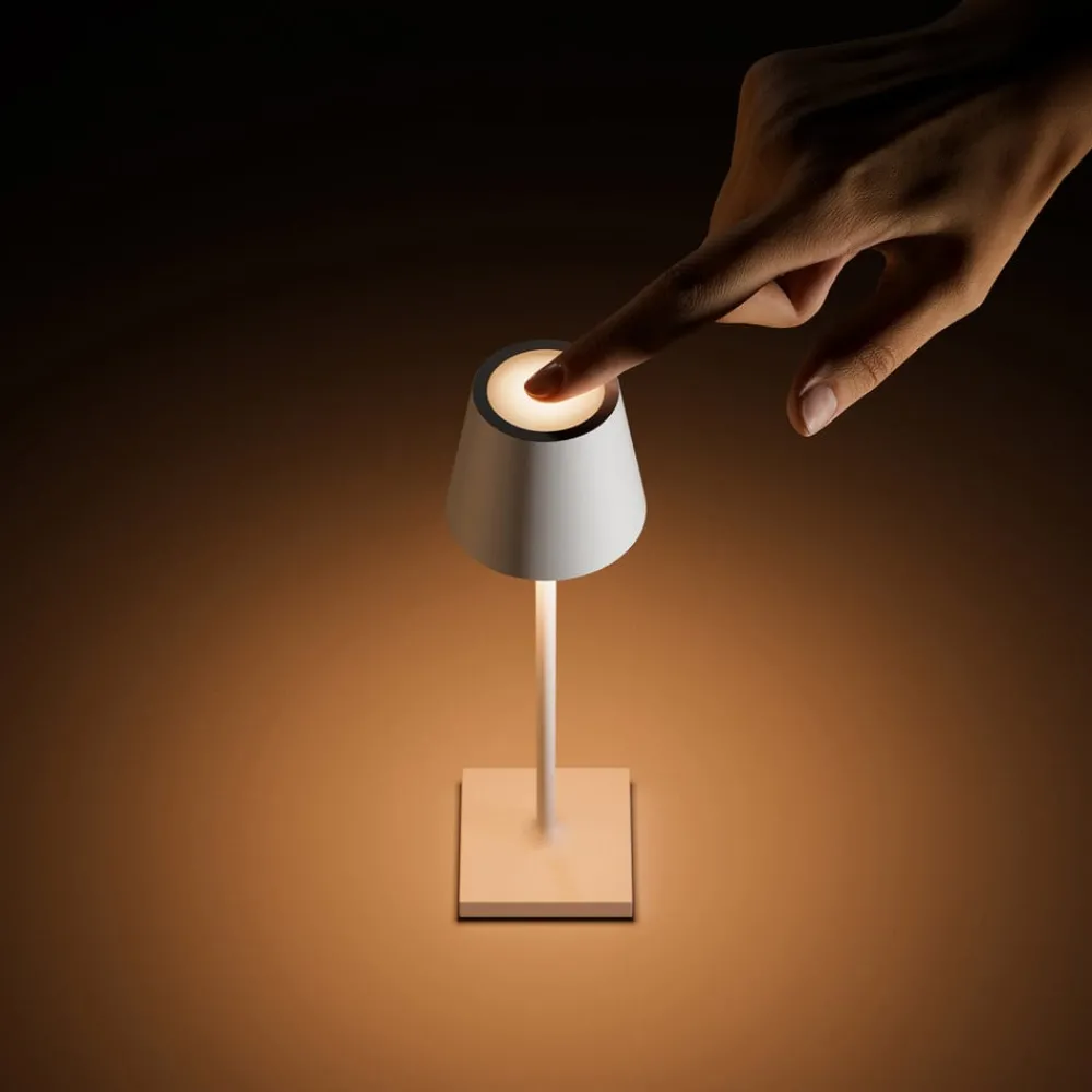 Sigor LED-batteridrevet bordlampe Nuindie pocket, grå, IP54, dimbar| Dekorasjonsbelysning|Terrassebelysning